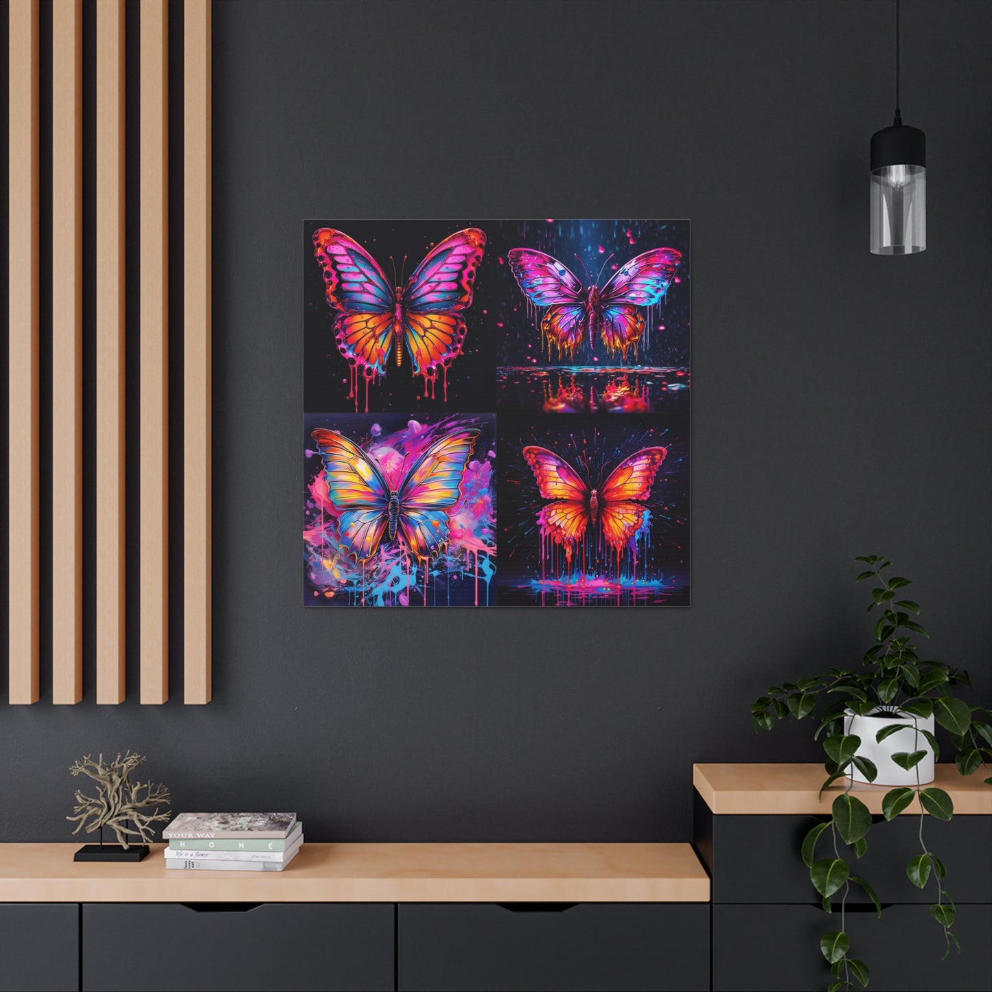 Canvas Gallery Wraps Pink Butterfly Flair 5