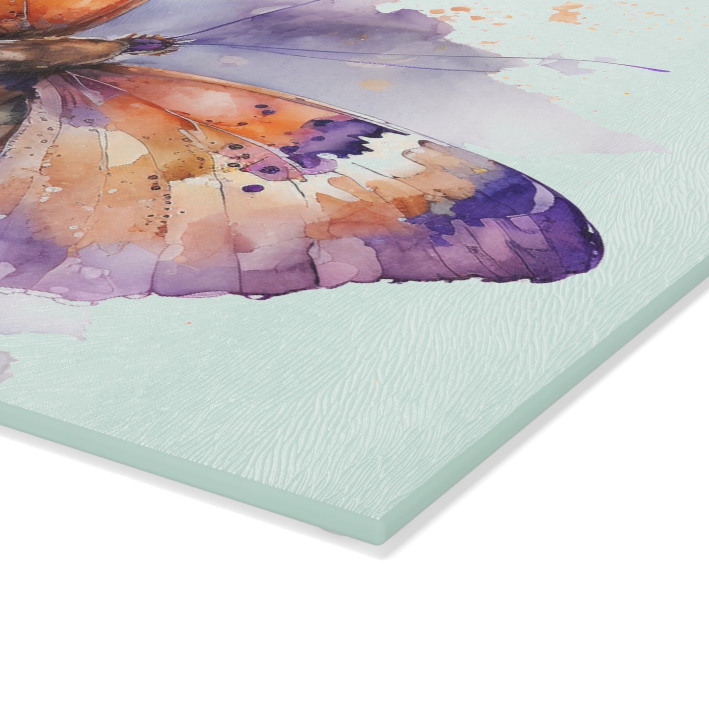 Glass Cutting Board MerlinRose Watercolor Butterfly 1