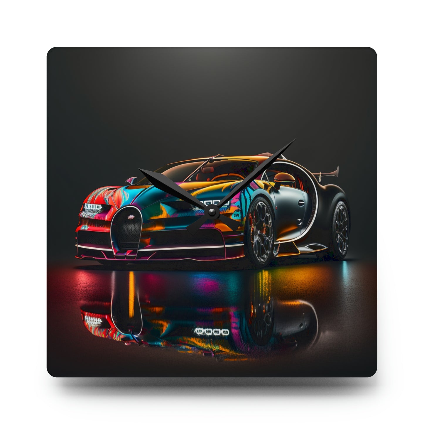 Acrylic Wall Clock Bugatti Chiron Super 2