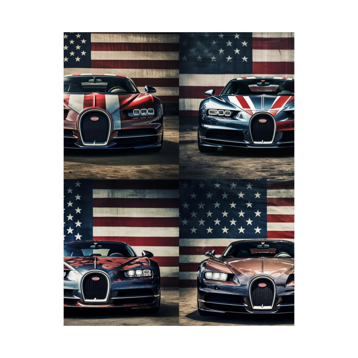 Premium Matte Vertical Posters Bugatti Flag 5