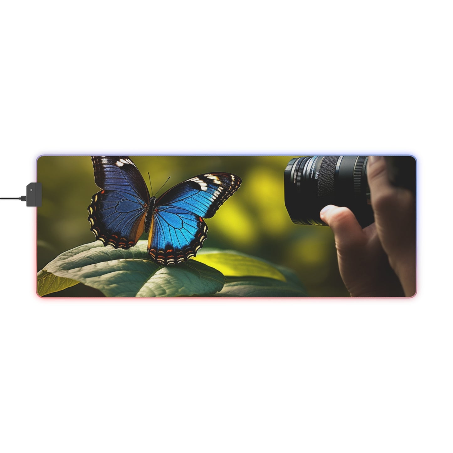 LED Gaming Mouse Pad Jungle Butterfly 3