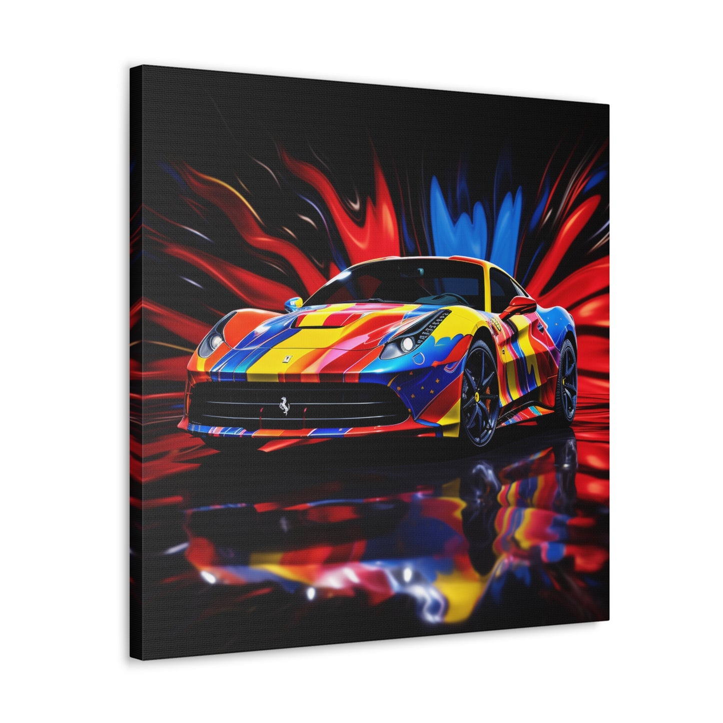 Canvas Gallery Wraps Hyper Colorfull Ferrari 1