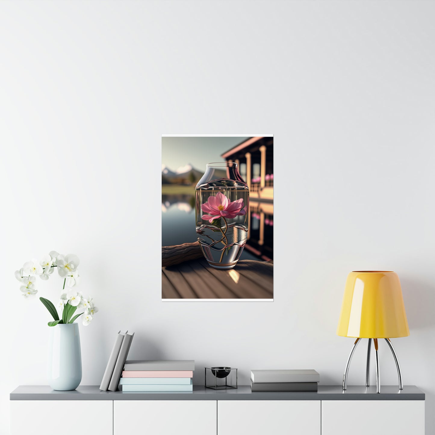 Premium Matte Vertical Posters Pink Magnolia 1