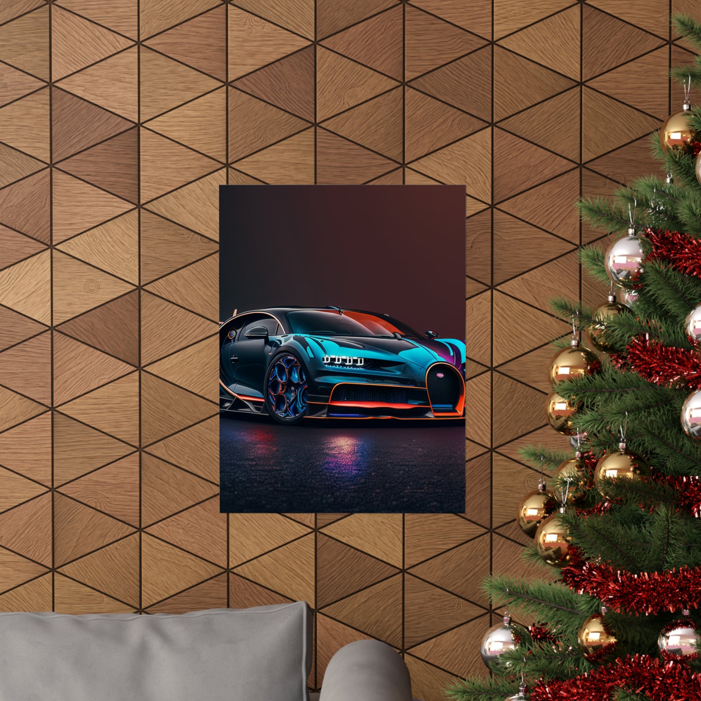 Premium Matte Vertical Posters Bugatti Chiron Super 1