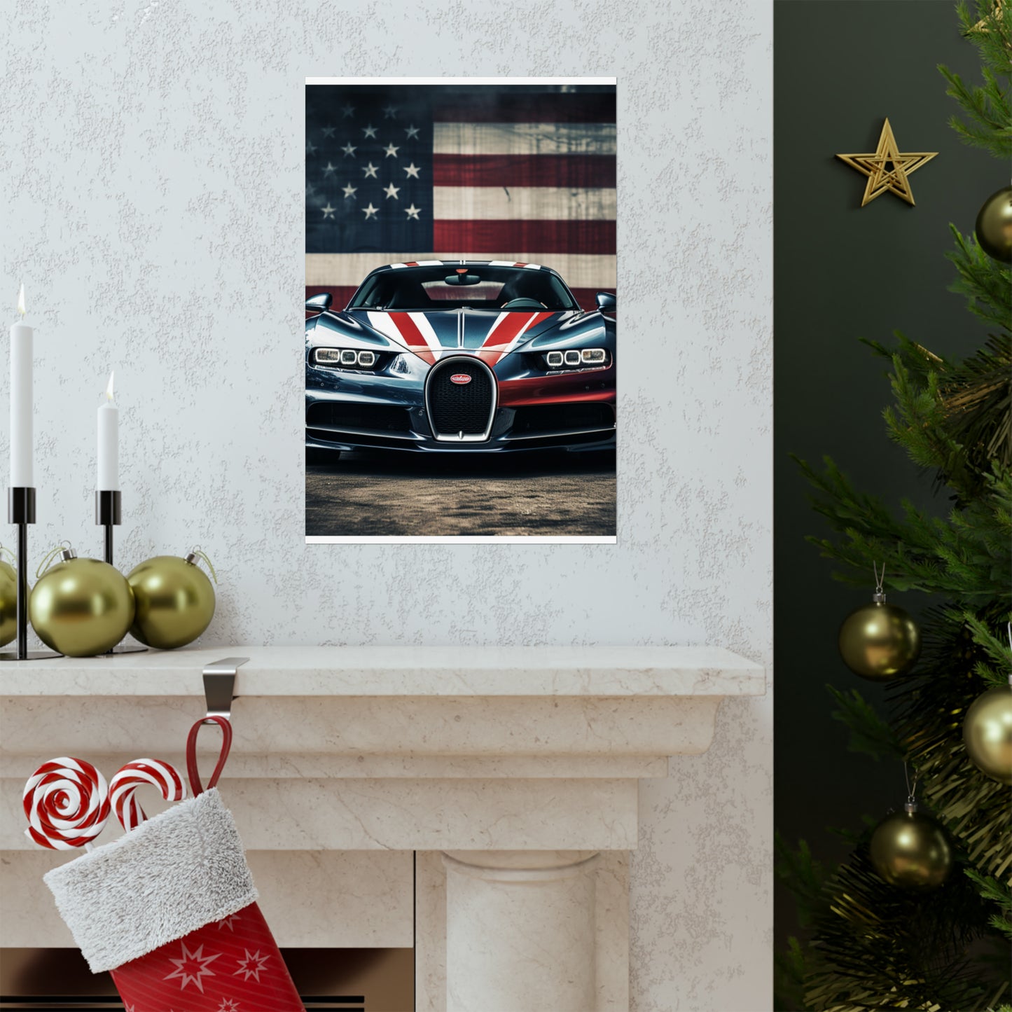 Premium Matte Vertical Posters Bugatti Flag 2