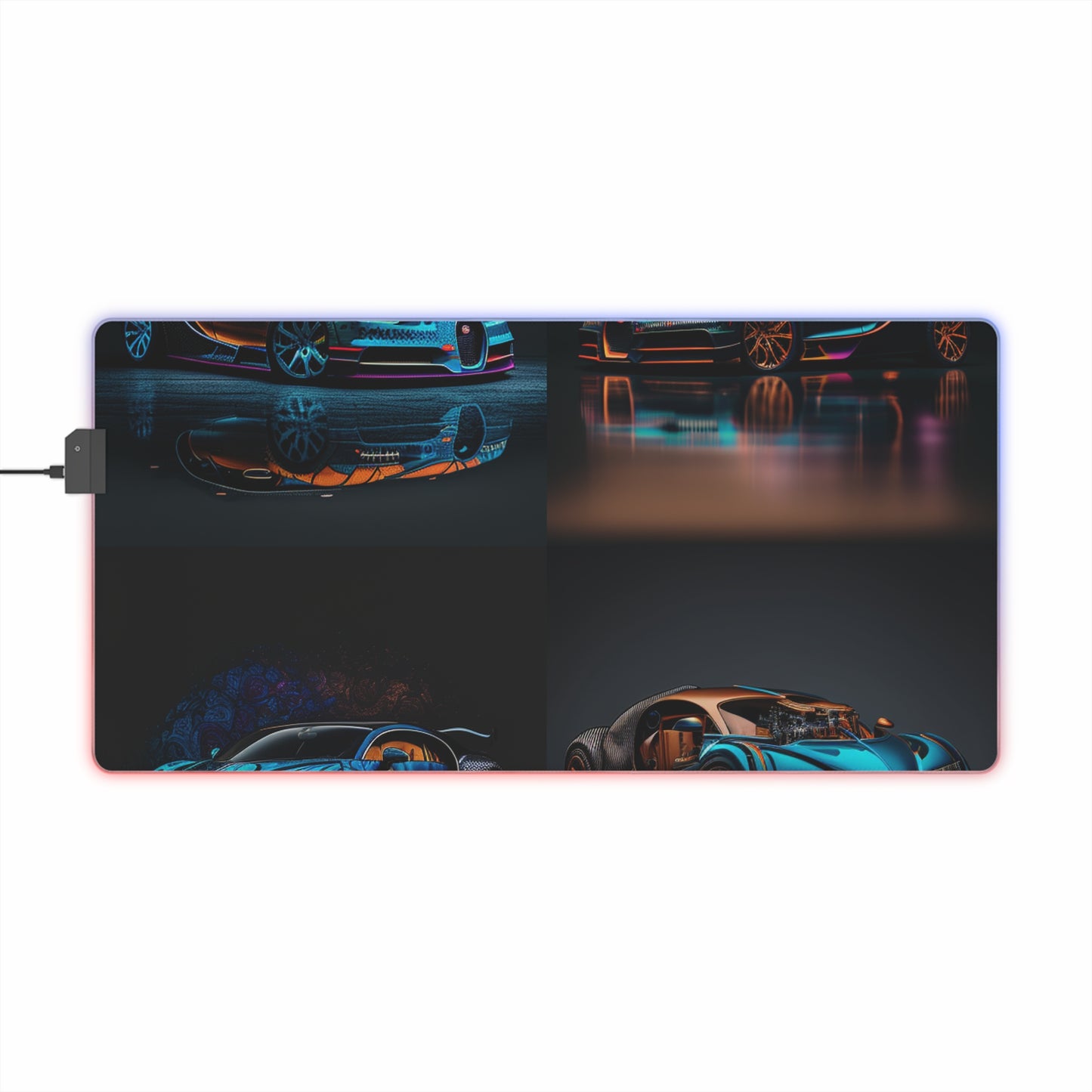 LED Gaming Mouse Pad Bugatti Blue 5