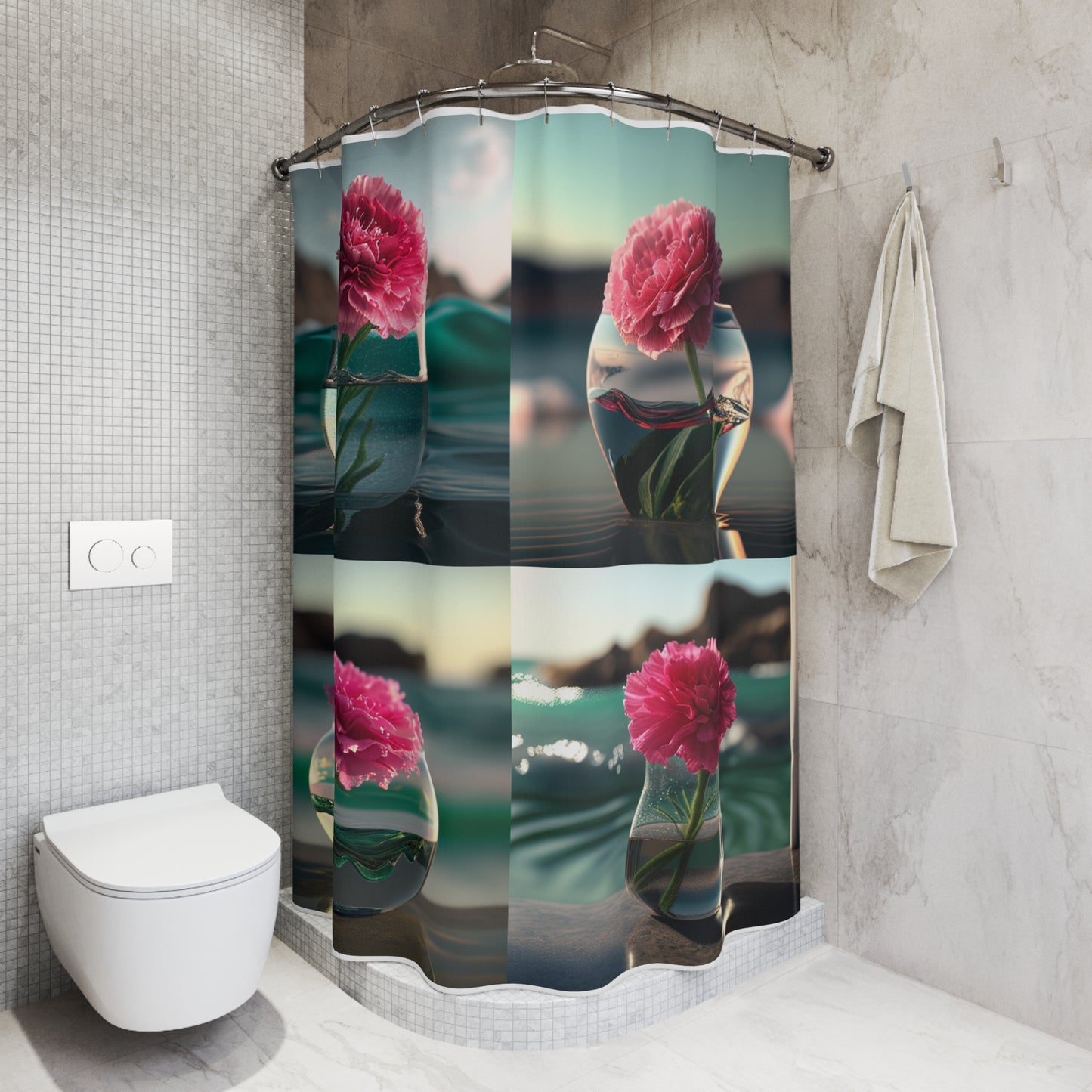 Polyester Shower Curtain Carnation 5