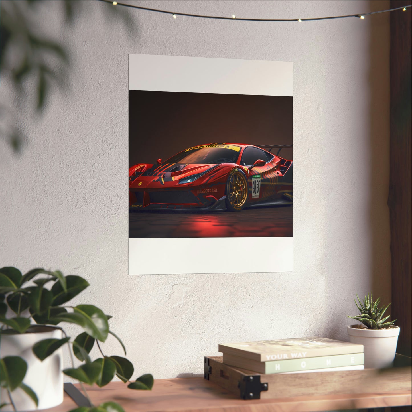 Premium Matte Vertical Posters Ferrari Red 1