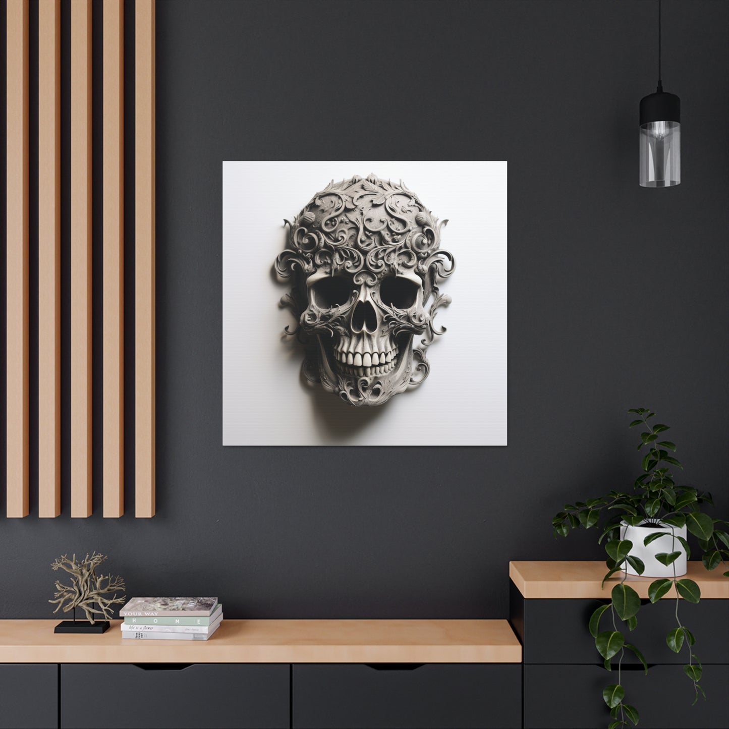 Canvas Gallery Wraps Skull Treble Clef 2