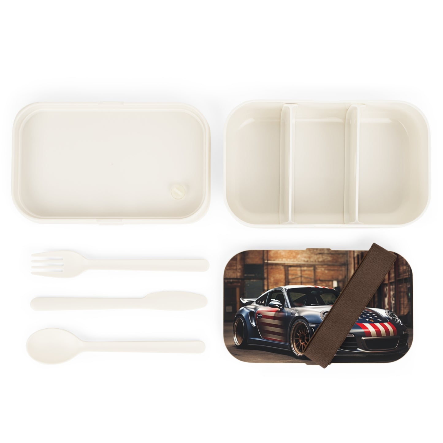 Bento Lunch Box American Flag Porsche 1