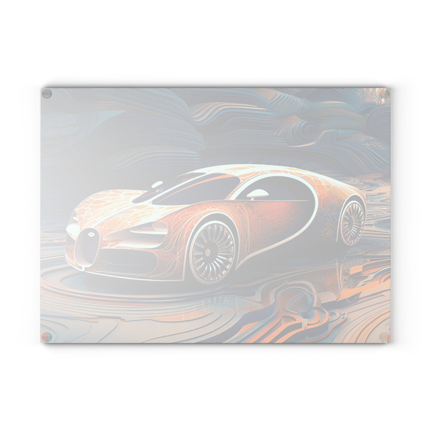 Glass Cutting Board Bugatti Abstract Flair 1