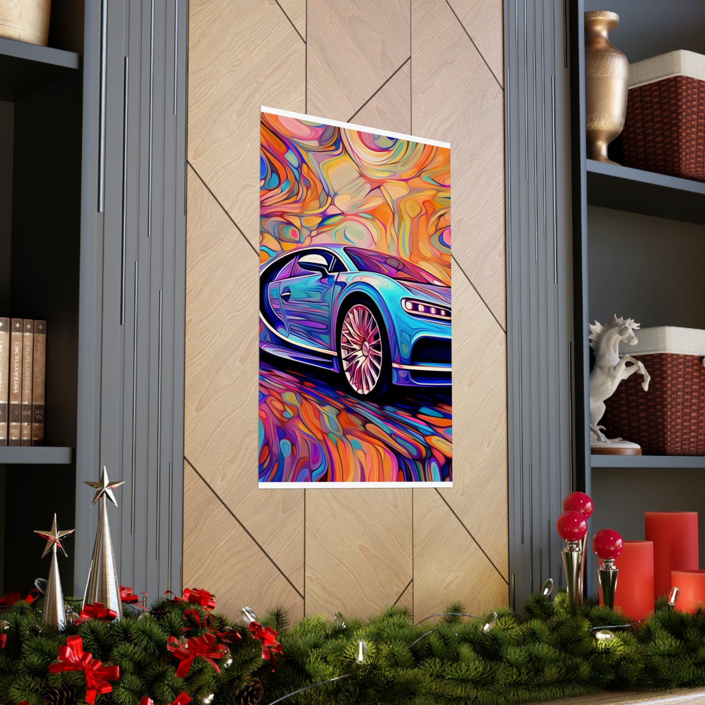 Premium Matte Vertical Posters Bugatti Abstract Concept 3