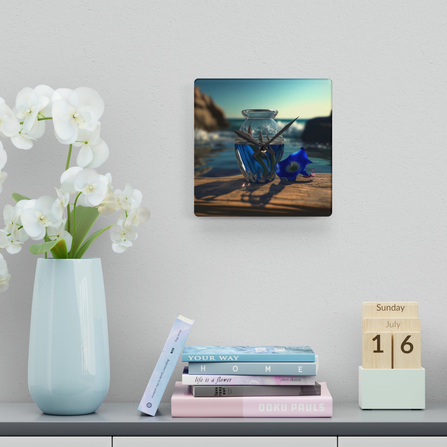 Acrylic Wall Clock The Bluebell 4