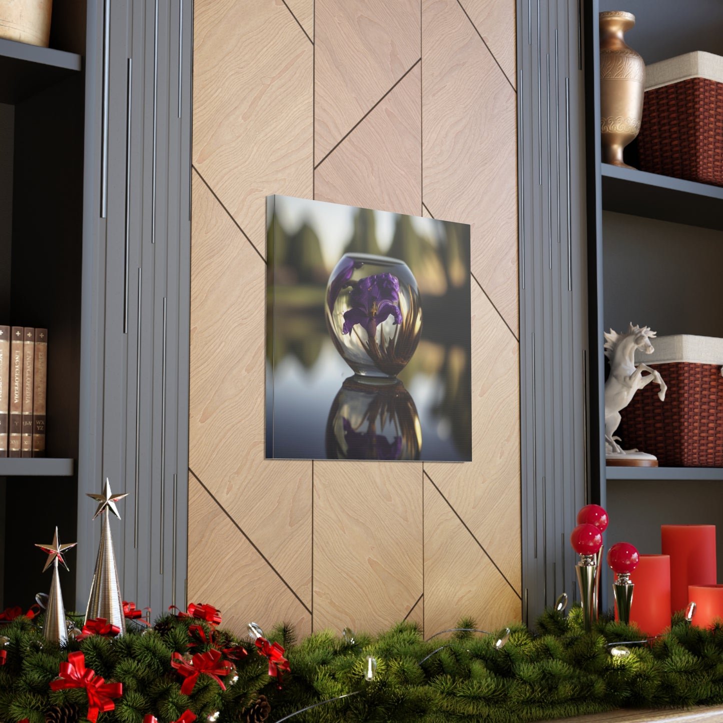 Canvas Gallery Wraps Purple Iris in a vase 2