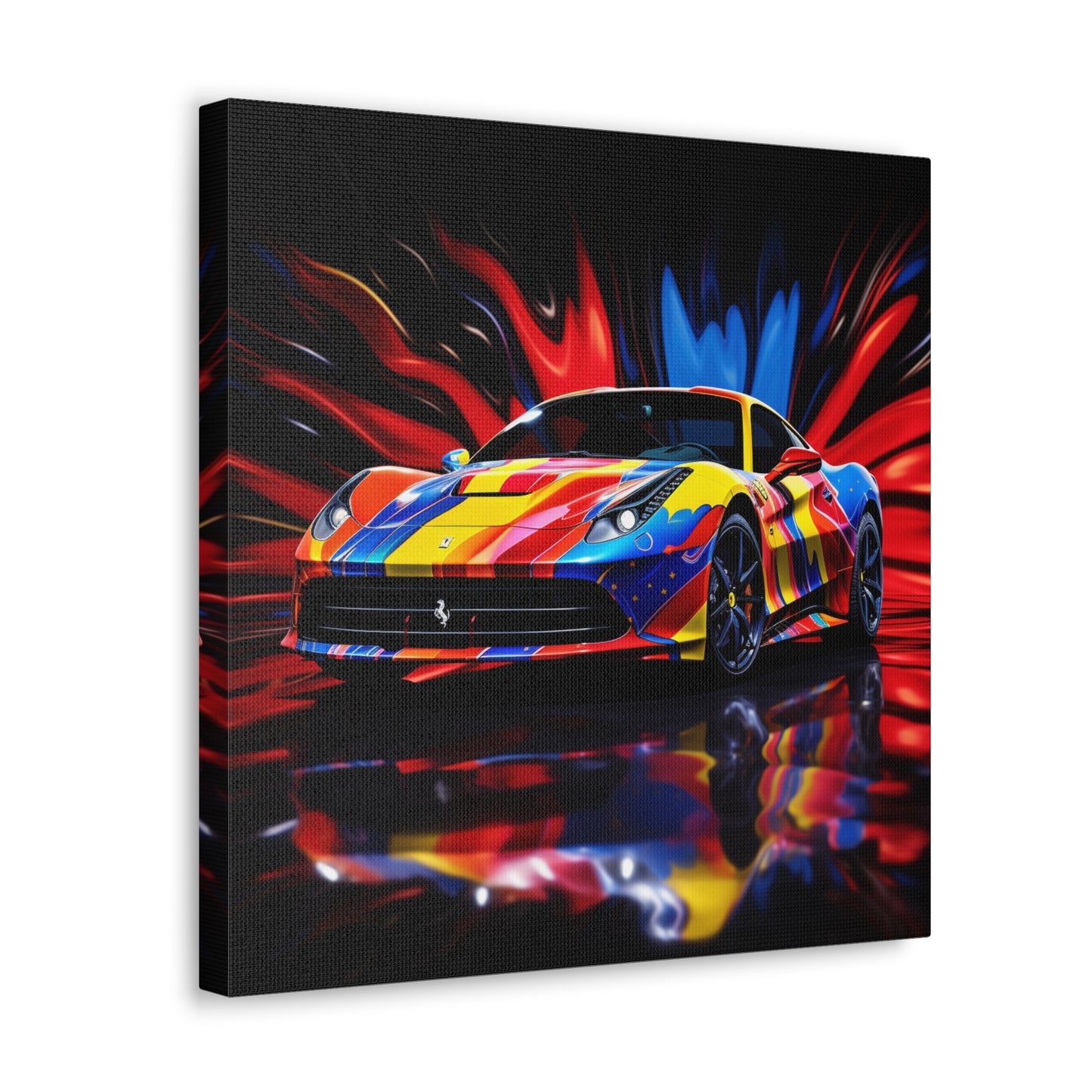 Canvas Gallery Wraps Hyper Colorfull Ferrari 1