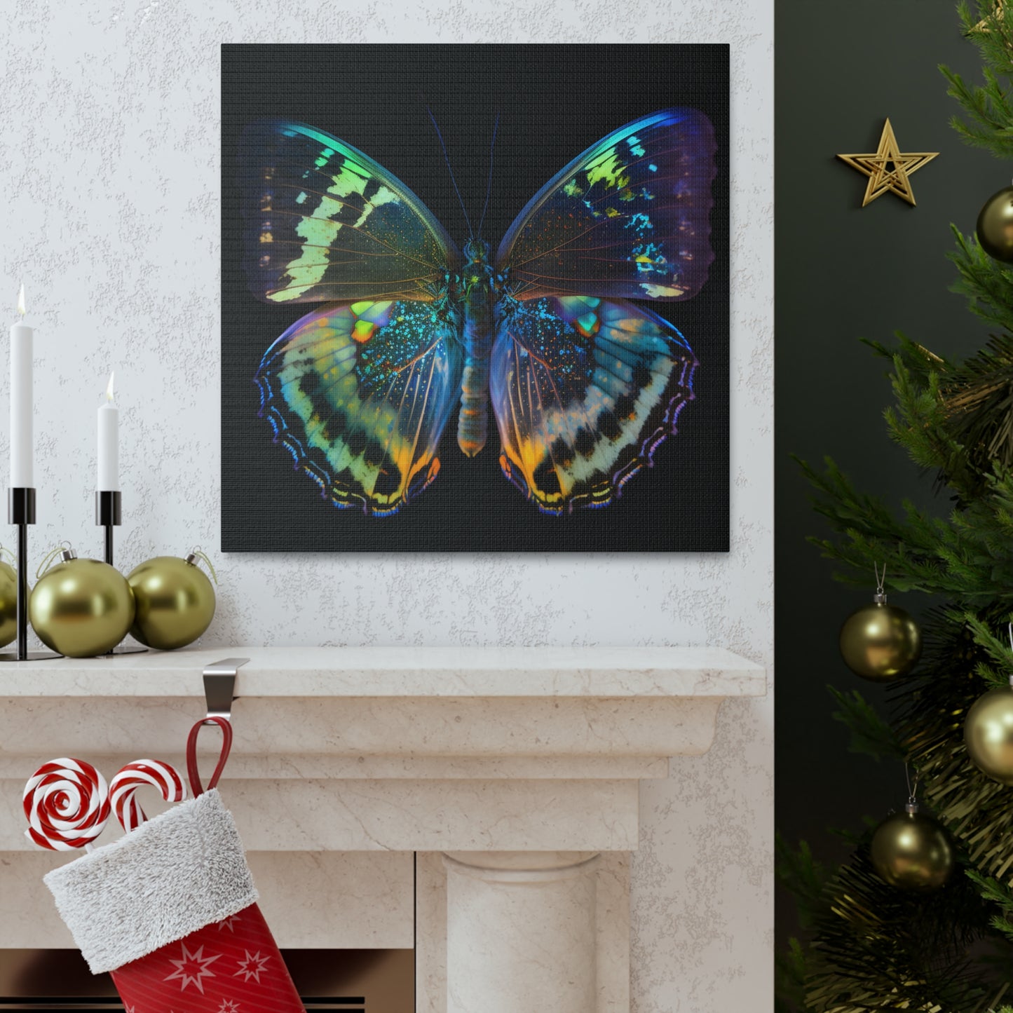 Canvas Gallery Wraps Neon Butterfly Flair 4