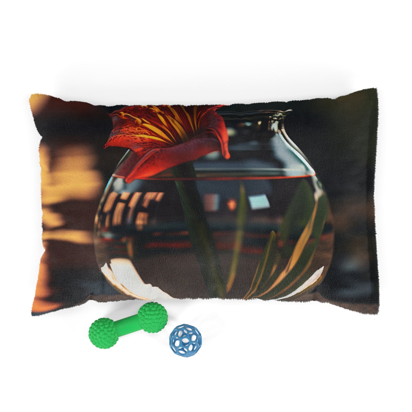 Pet Bed Red Lily in a Glass vase 2