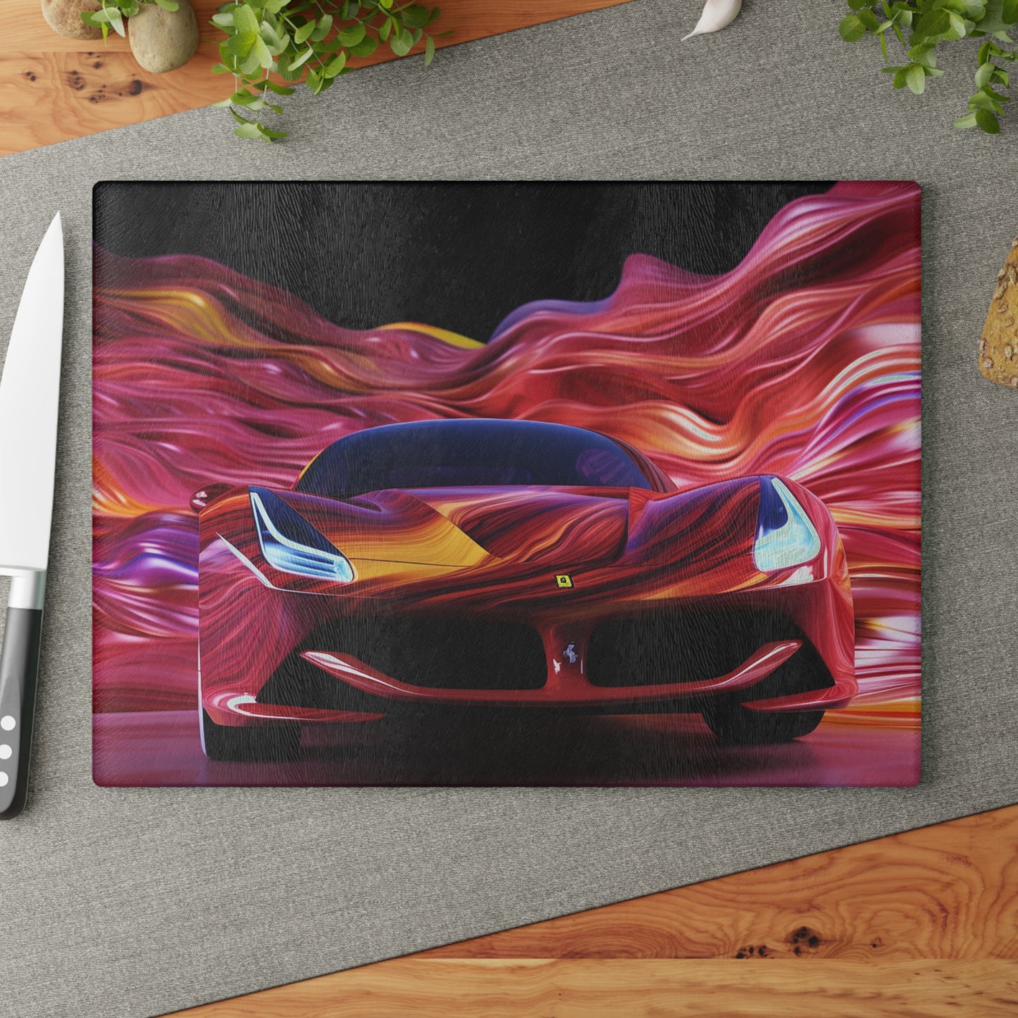 Glass Cutting Board Ferrari Water Fusion 3