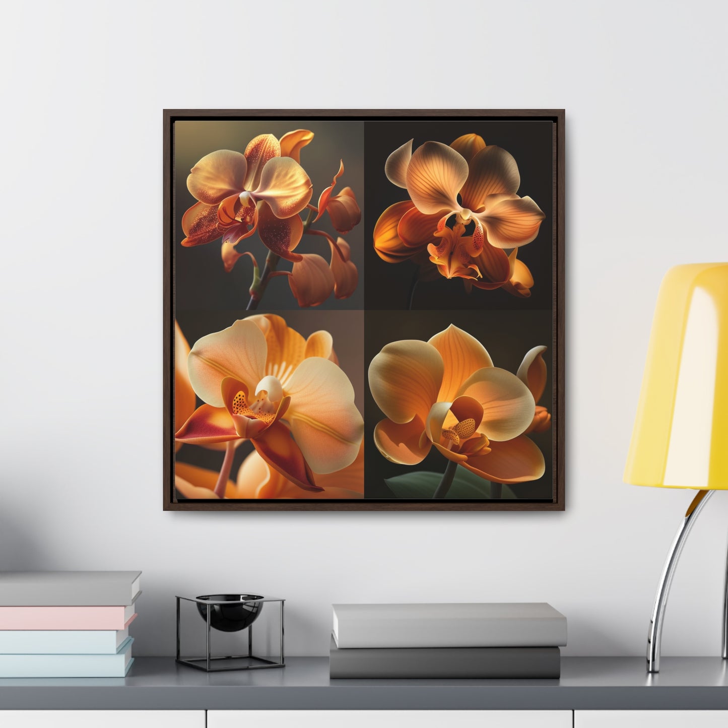 Gallery Canvas Wraps, Square Frame Orange Orchid 5
