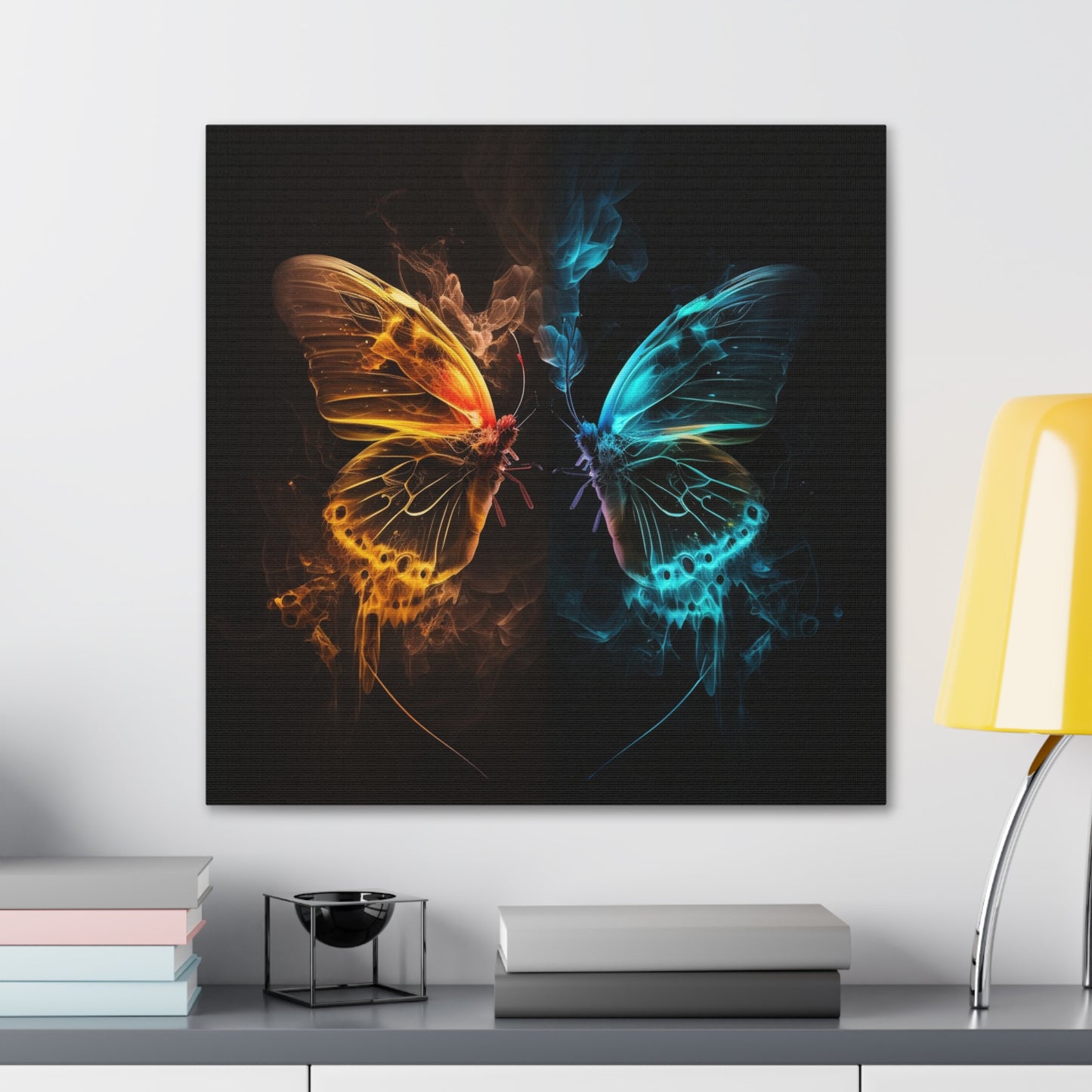 Canvas Gallery Wraps Kiss Neon Butterfly 8