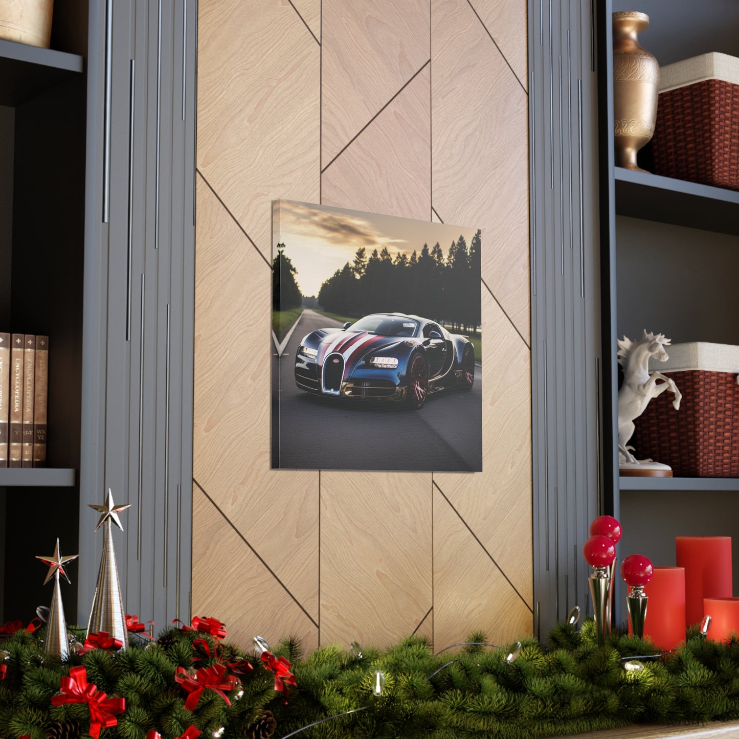 Canvas Gallery Wraps Bugatti Flag American 1