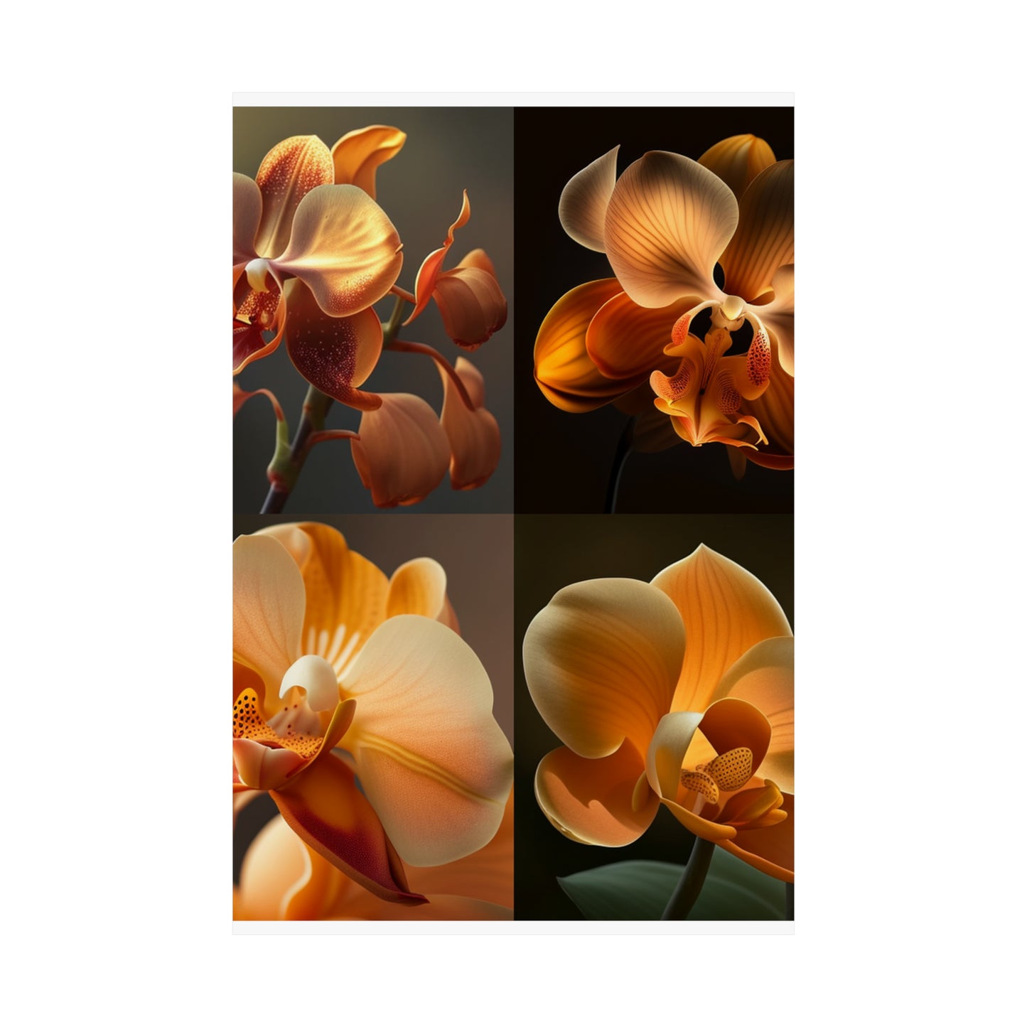 Premium Matte Vertical Posters Orange Orchid 5