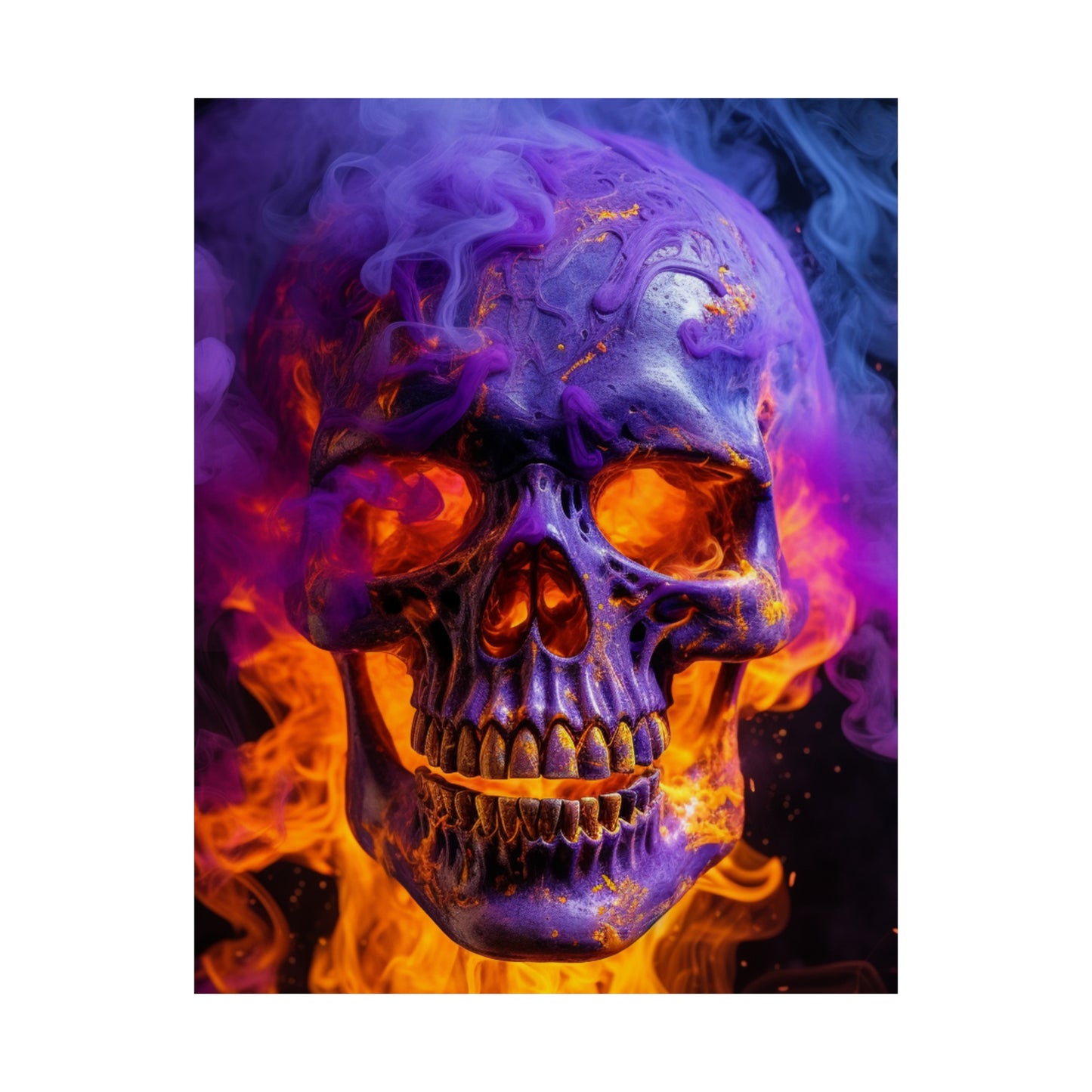 Premium Matte Vertical Posters Macro Skull 1