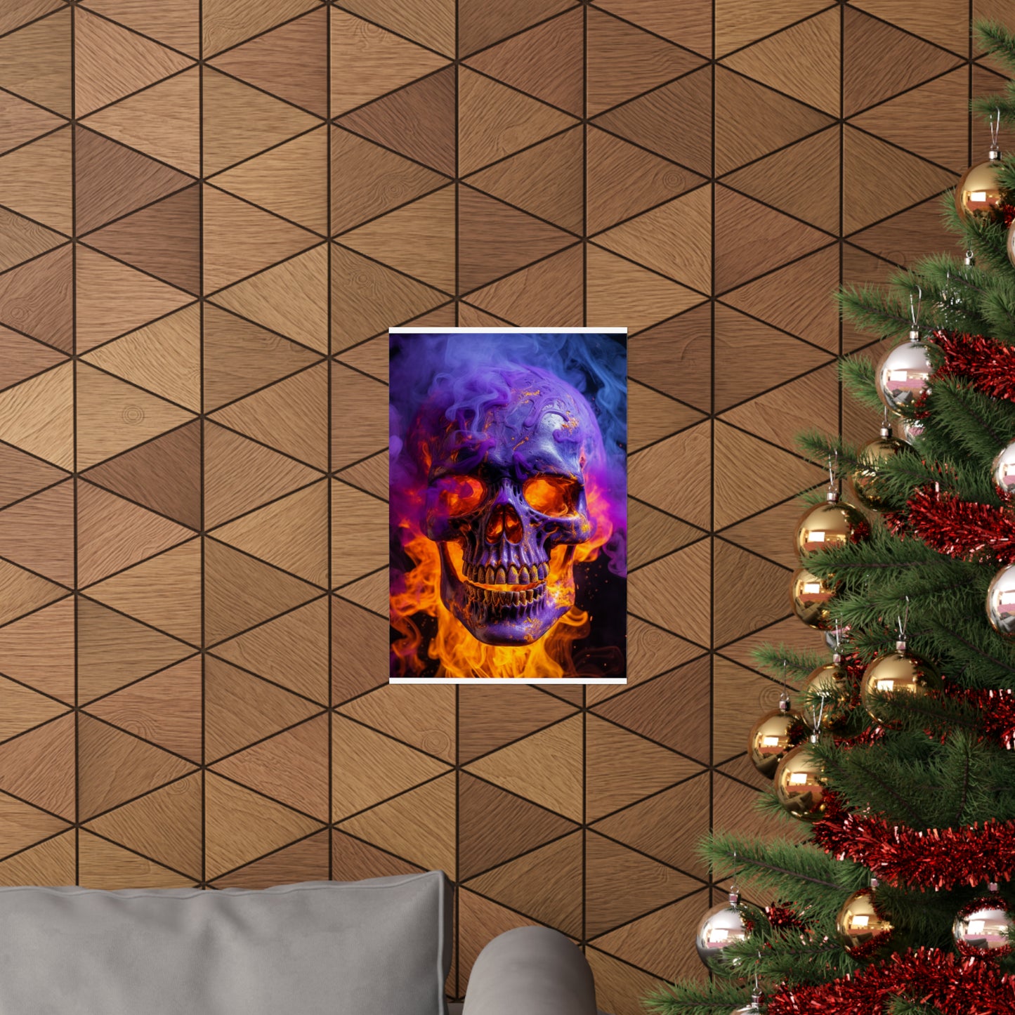 Premium Matte Vertical Posters Macro Skull 1