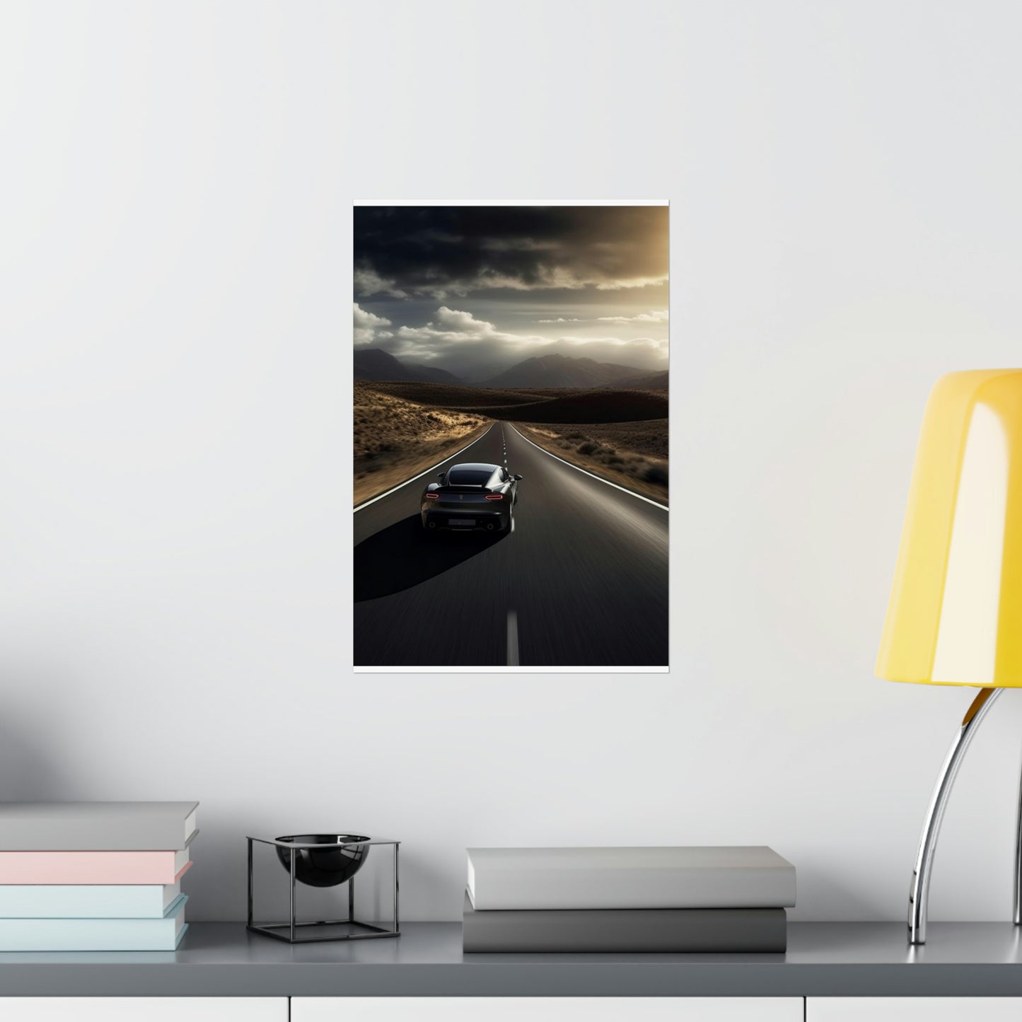 Premium Matte Vertical Posters Ferrari Road 3