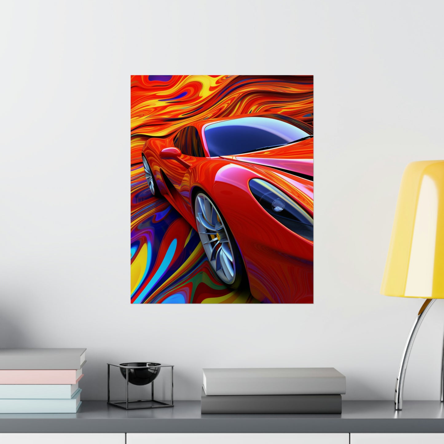 Premium Matte Vertical Posters Ferrari Water Fusion 4