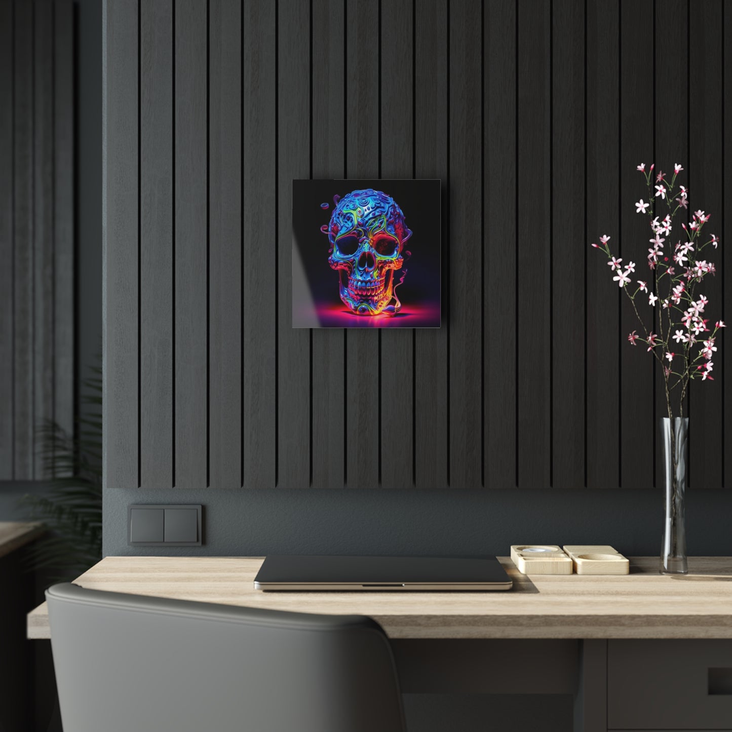 Acrylic Prints Macro Skull Color 3