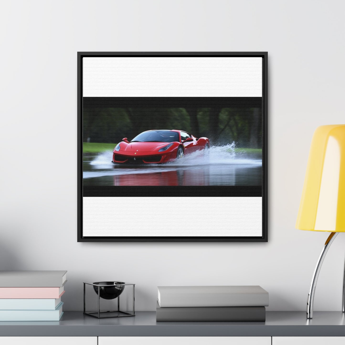 Gallery Canvas Wraps, Square Frame Water Ferrari Splash 2