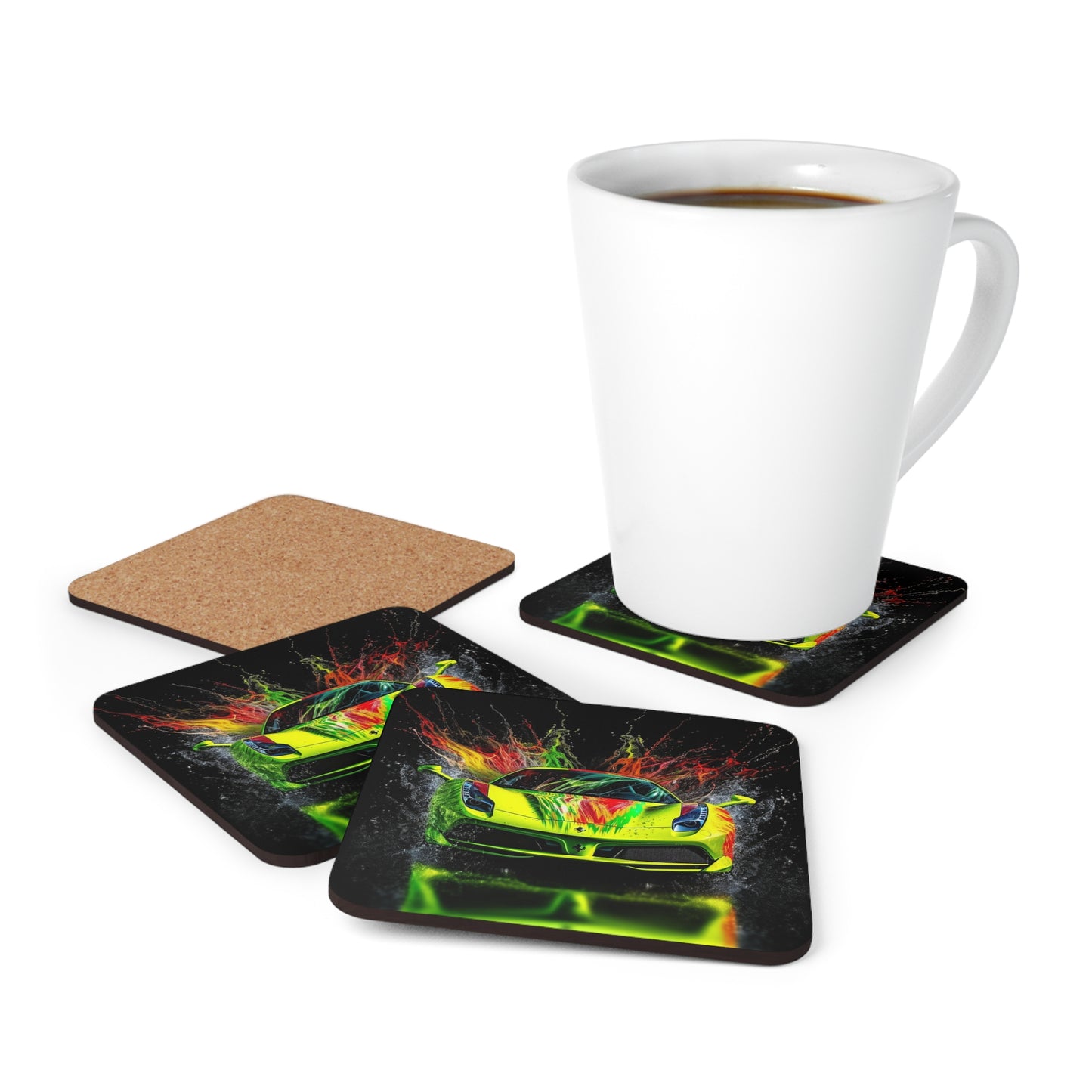 Corkwood Coaster Set Farrari Water 1