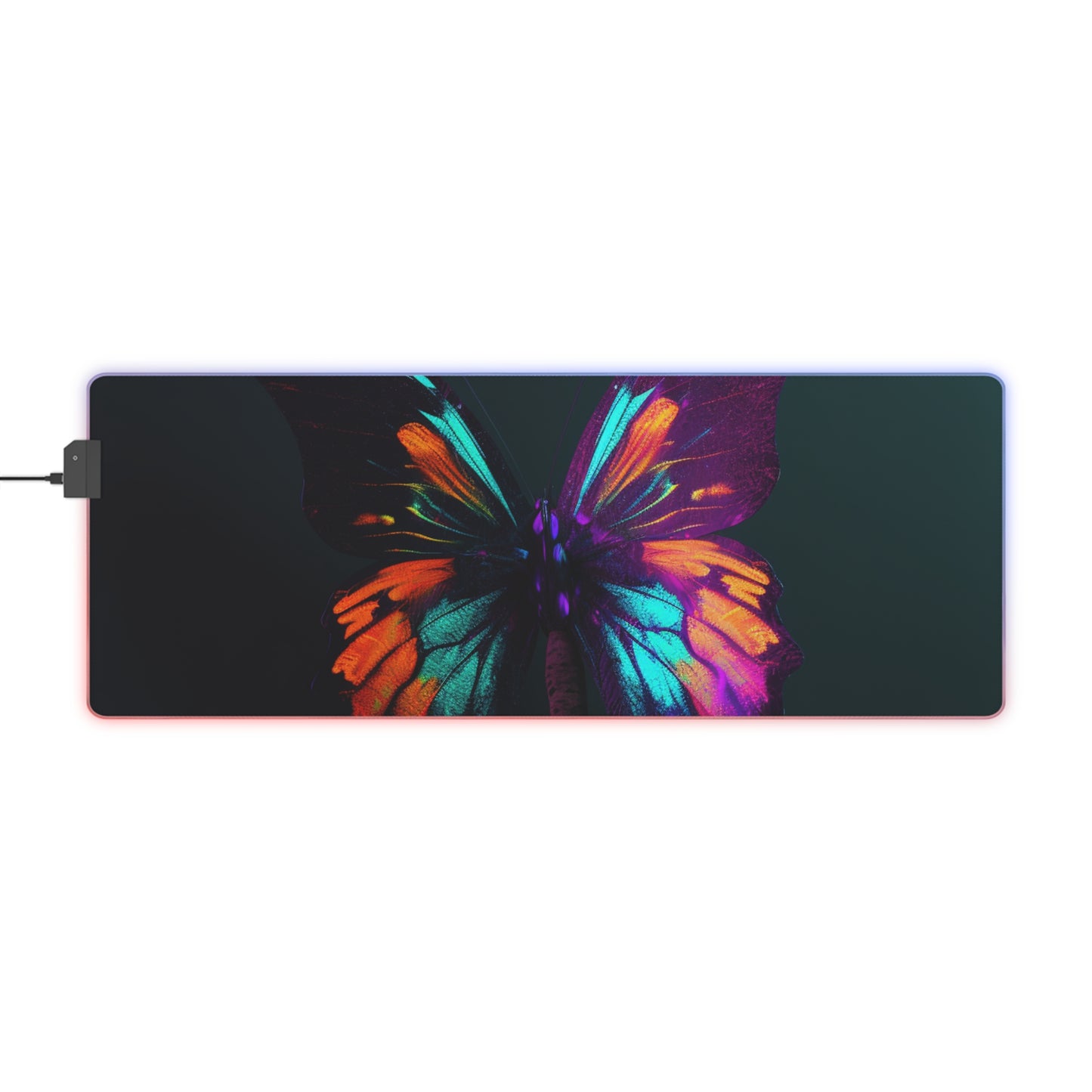 LED Gaming Mouse Pad Hyper Colorful Butterfly Purple 4