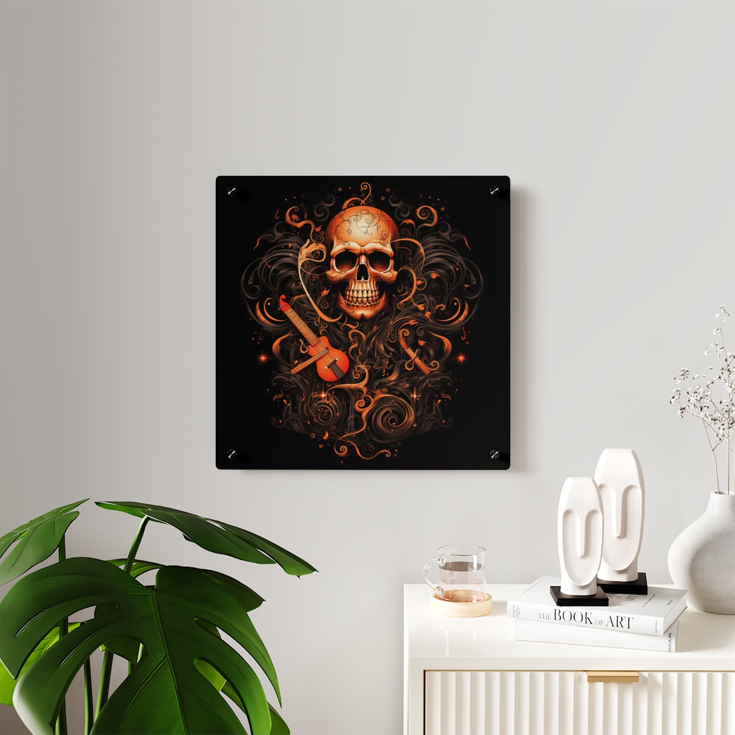 Acrylic Wall Art Panels Skull Treble Clef 4