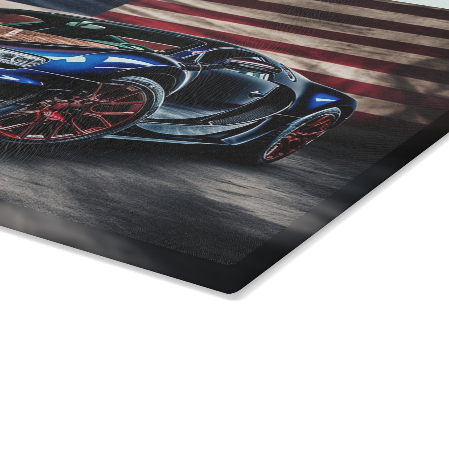 Glass Cutting Board Bugatti American Flag 4