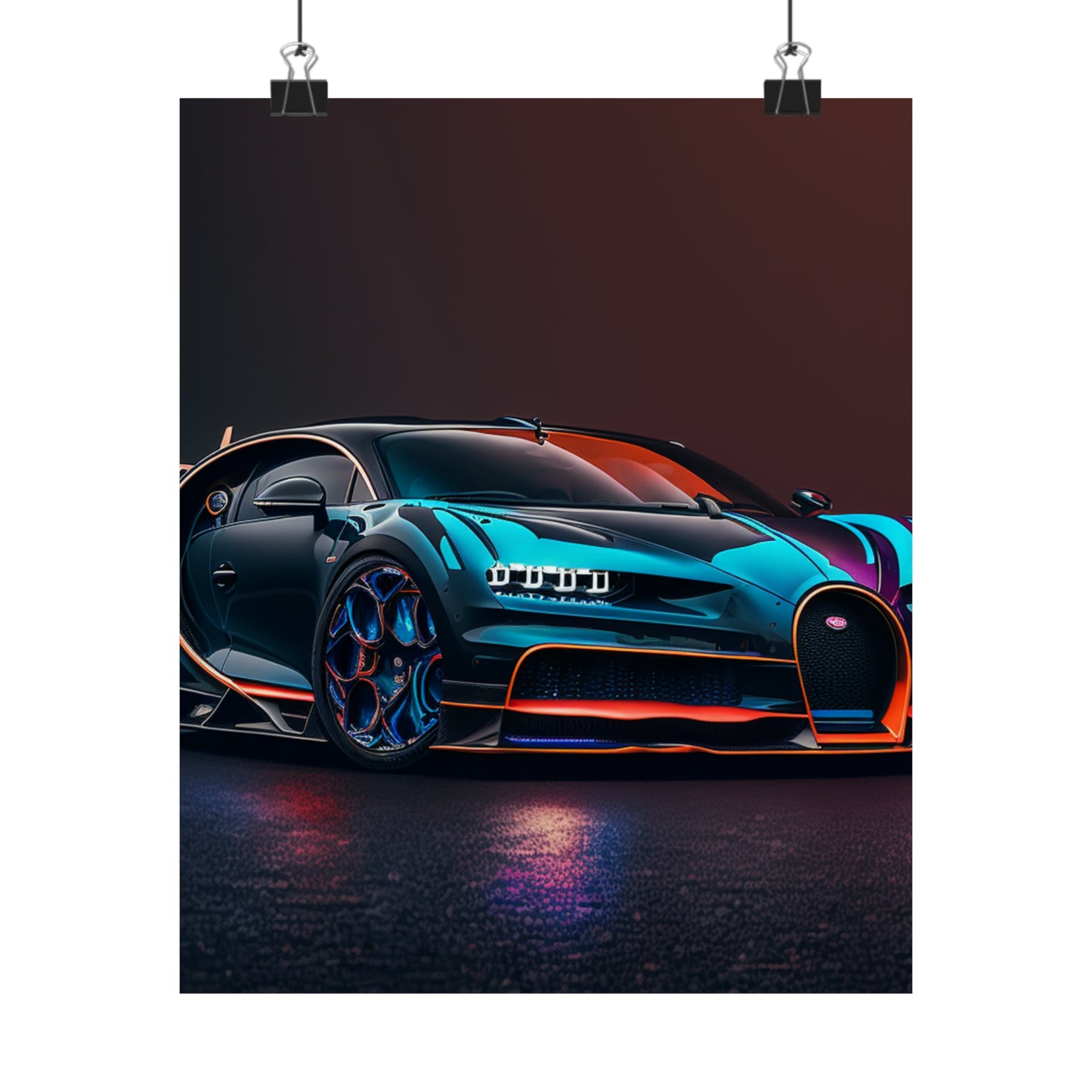 Premium Matte Vertical Posters Bugatti Chiron Super 1