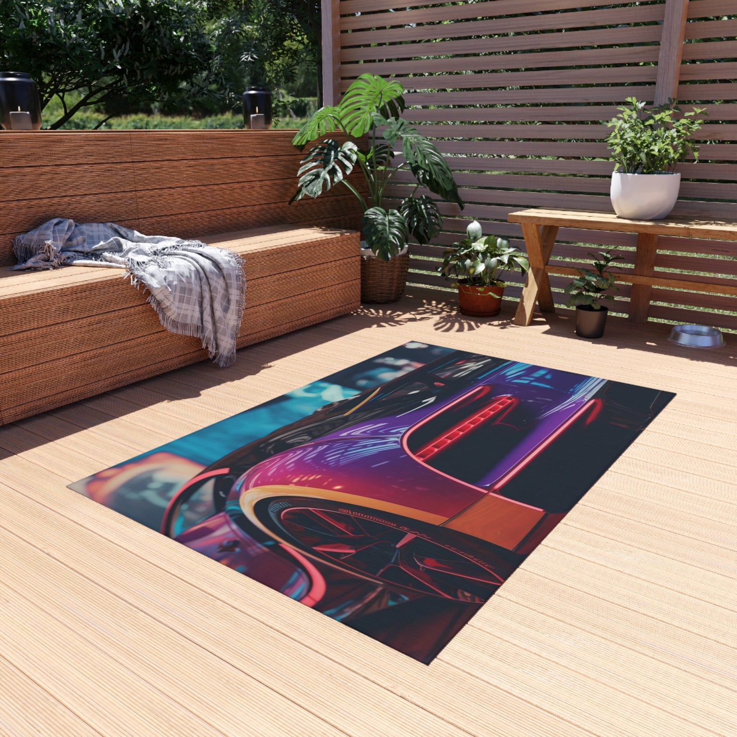 Outdoor Rug  Hyper Bugatti Neon Chiron 3