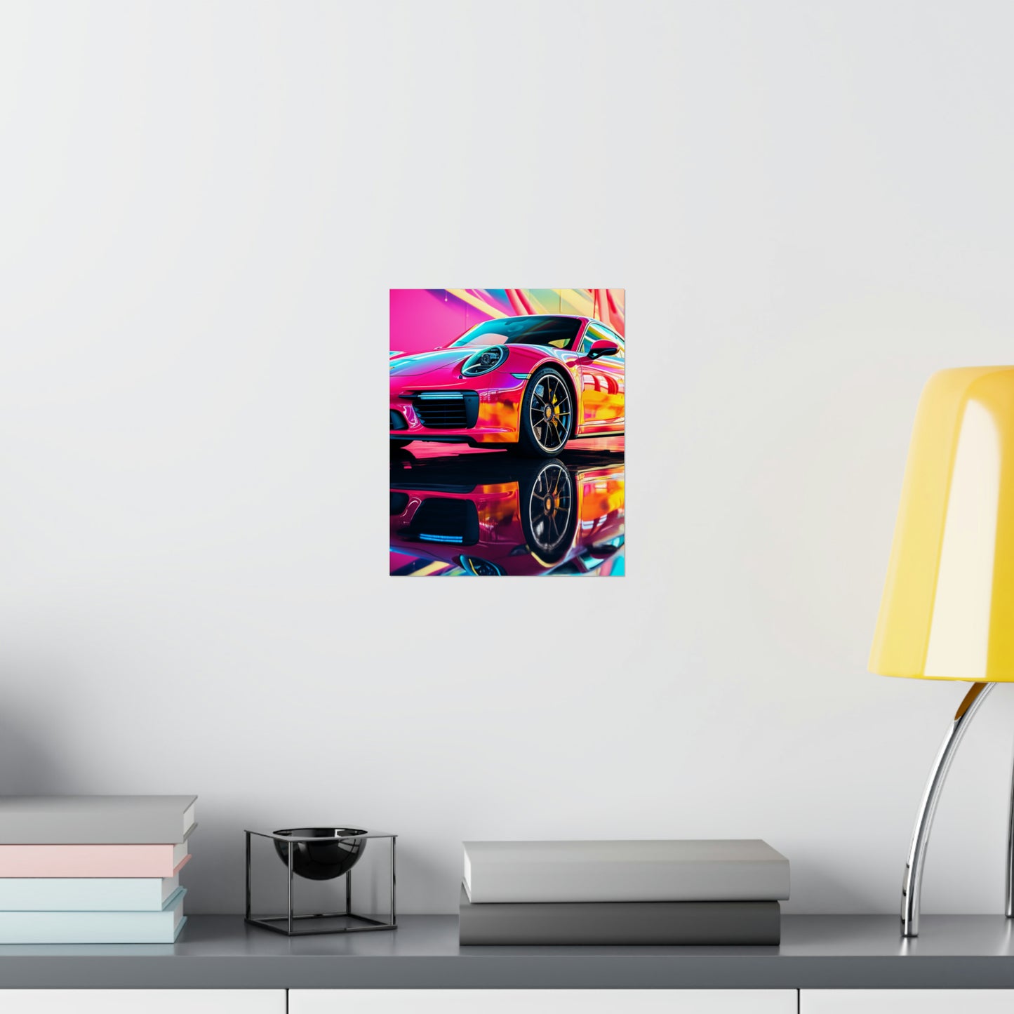 Premium Matte Vertical Posters Macro Porsche 4