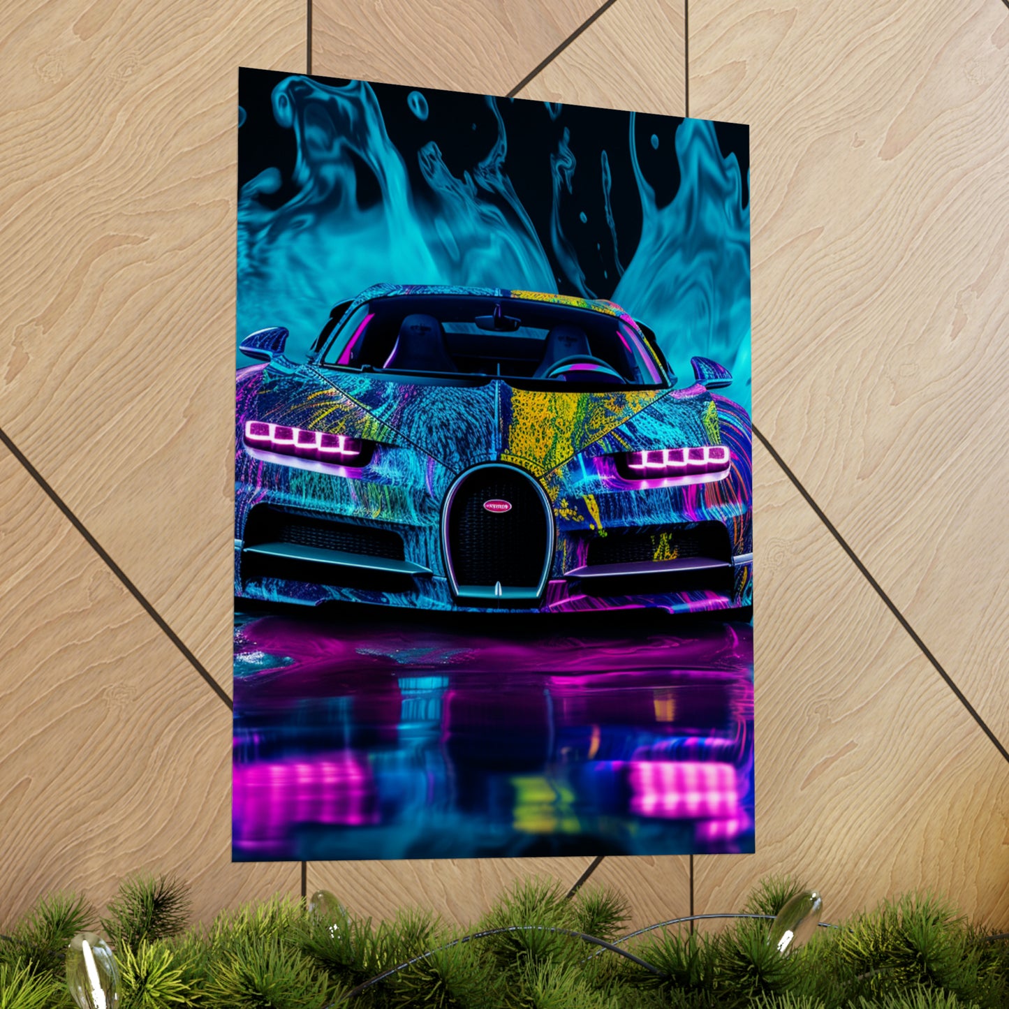 Premium Matte Vertical Posters Bugatti Water 2