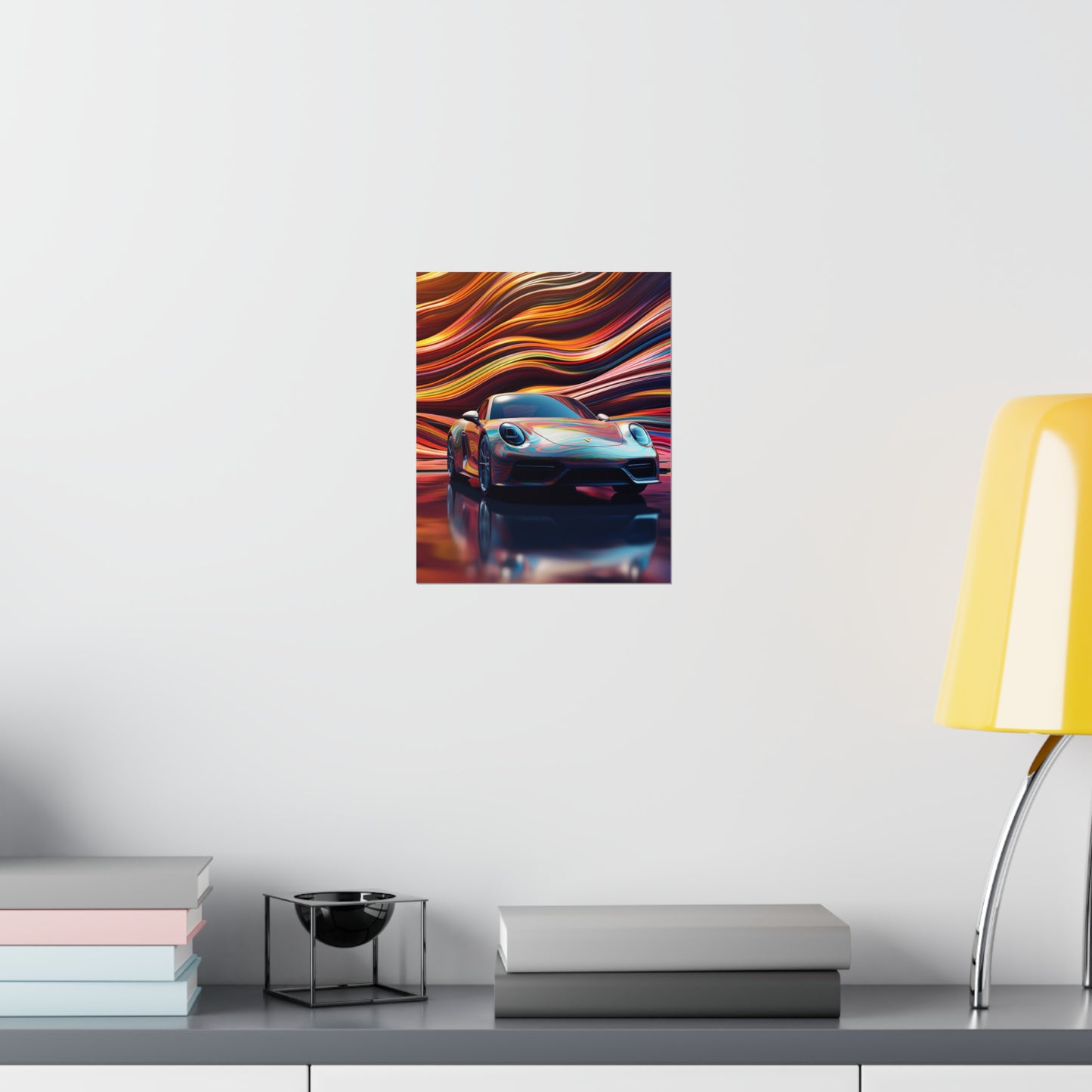 Premium Matte Vertical Posters Porsche Water Fusion 1