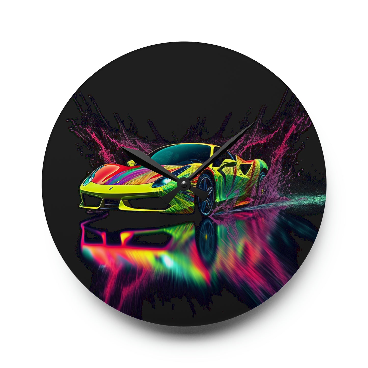 Acrylic Wall Clock Ferrari Fusion Water 2