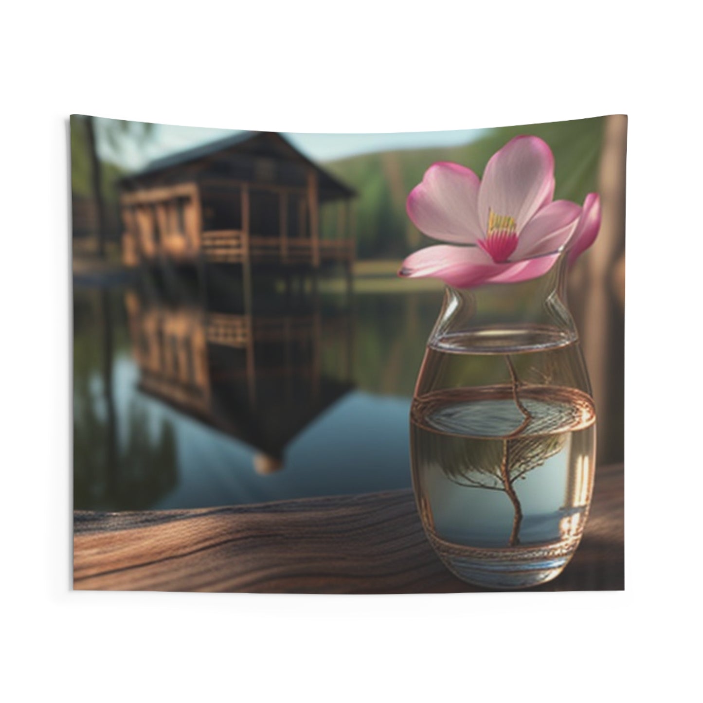 Indoor Wall Tapestries Magnolia in a Glass vase 1