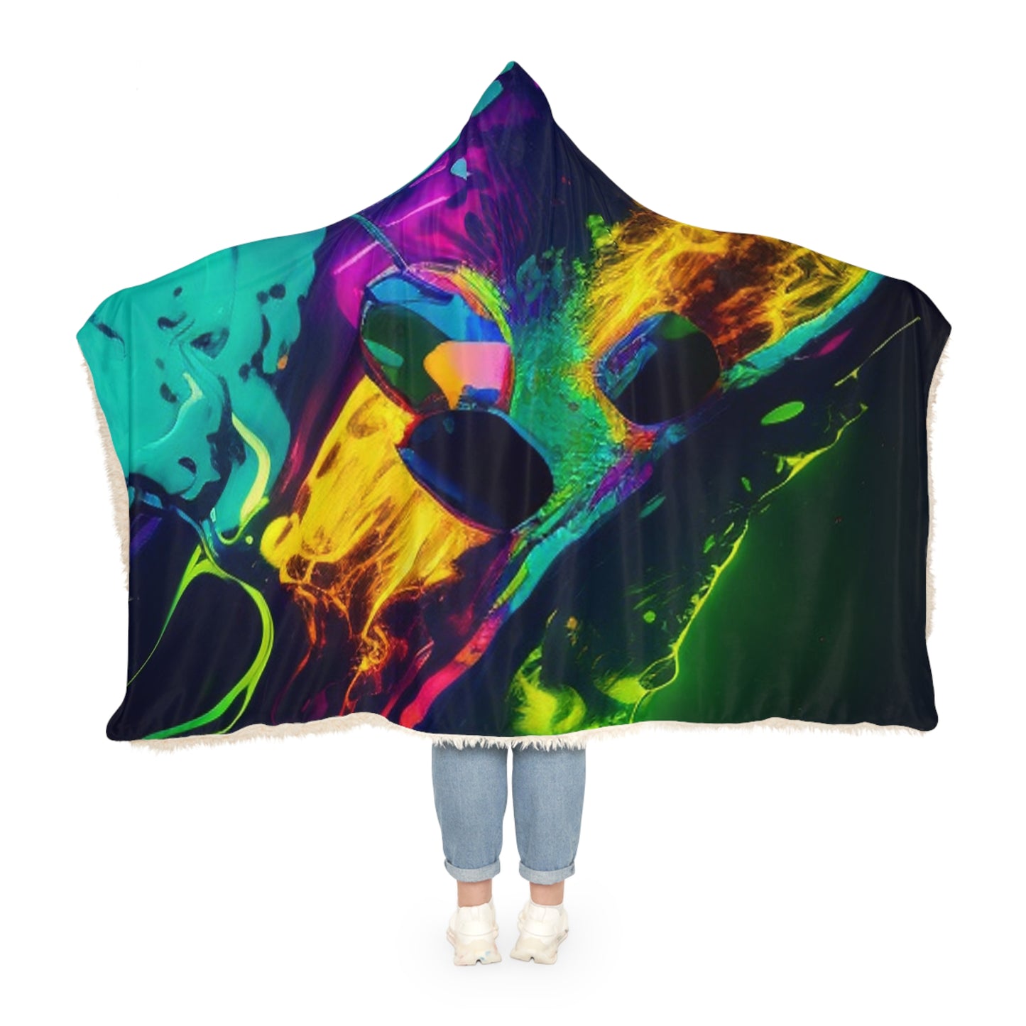 Snuggle Hooded Blanket Florescent Glow 4