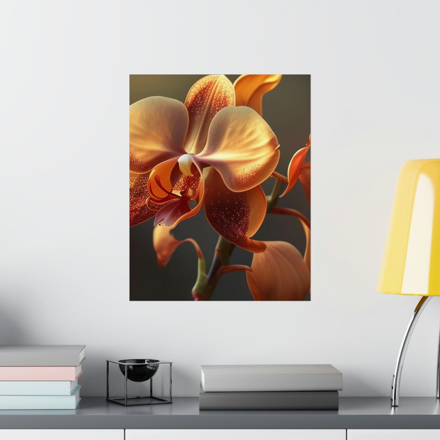 Premium Matte Vertical Posters Orange Orchid 1