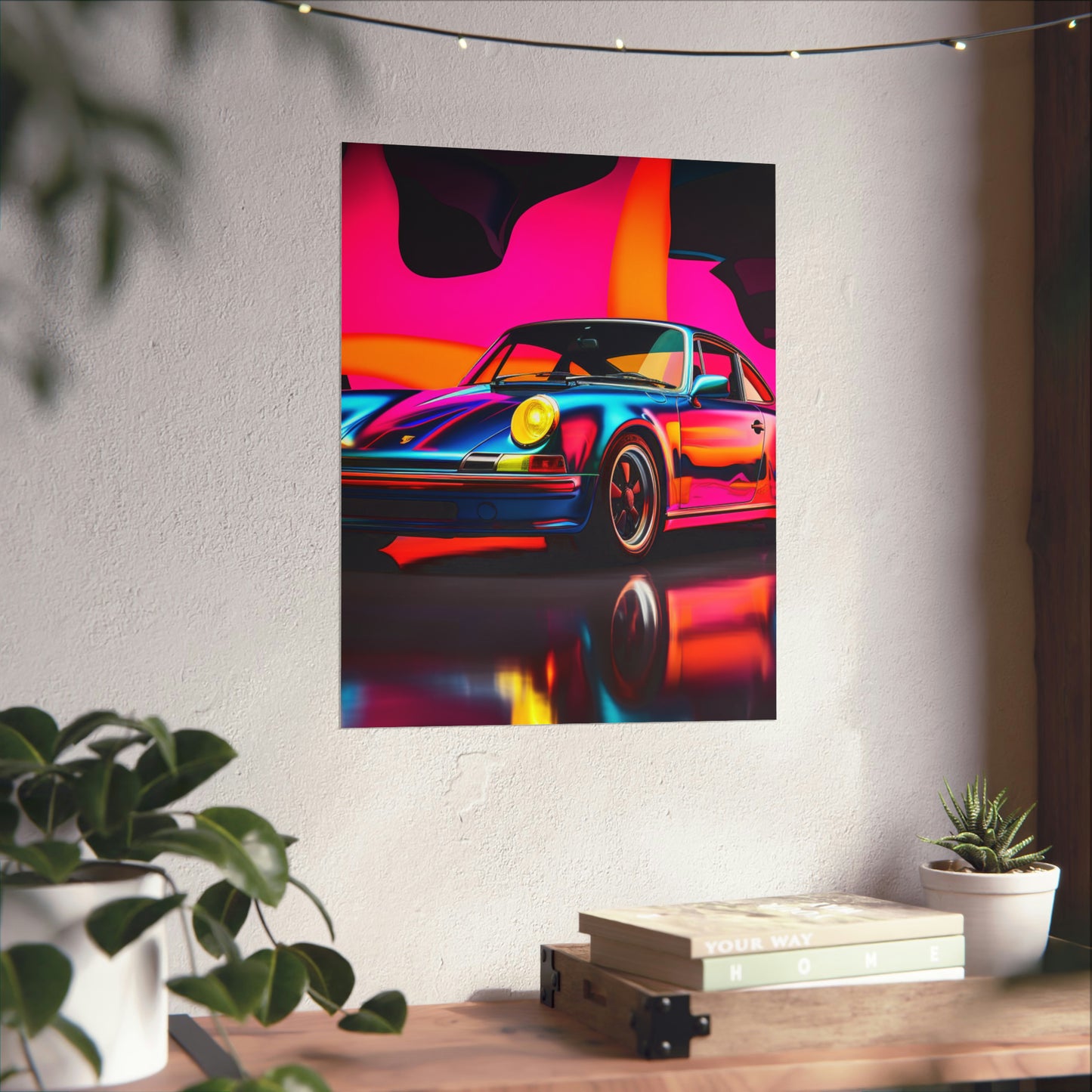 Premium Matte Vertical Posters Macro Porsche 2