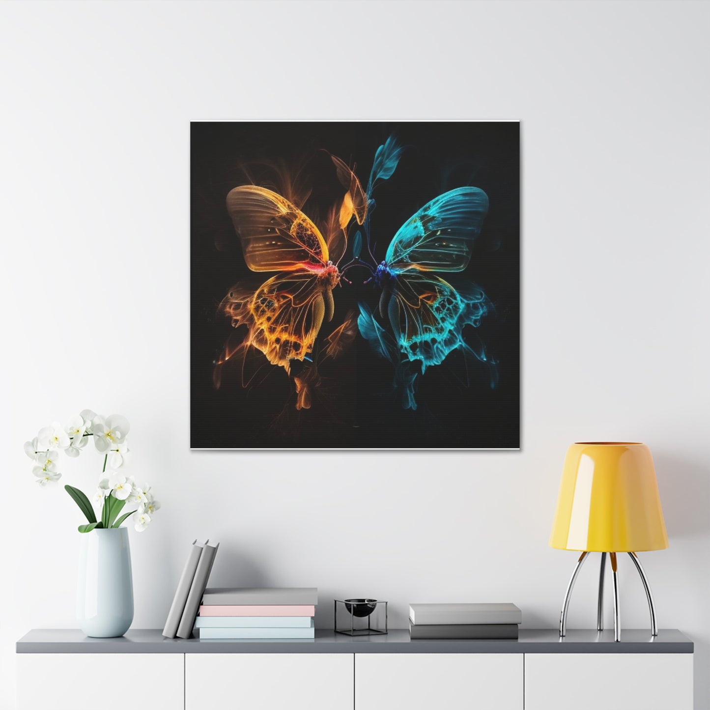 Canvas Gallery Wraps Kiss Neon Butterfly 2