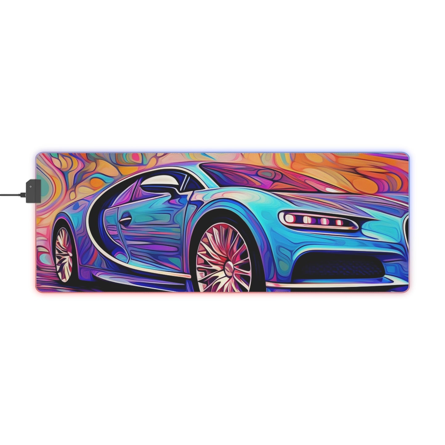 LED Gaming Mouse Pad Bugatti Abstract Concept 3