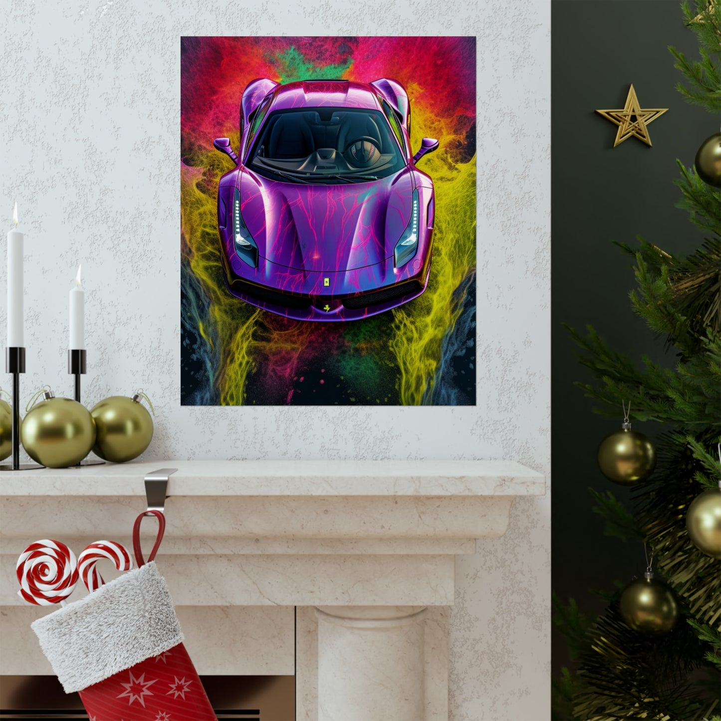 Premium Matte Vertical Posters Farrari Water 3