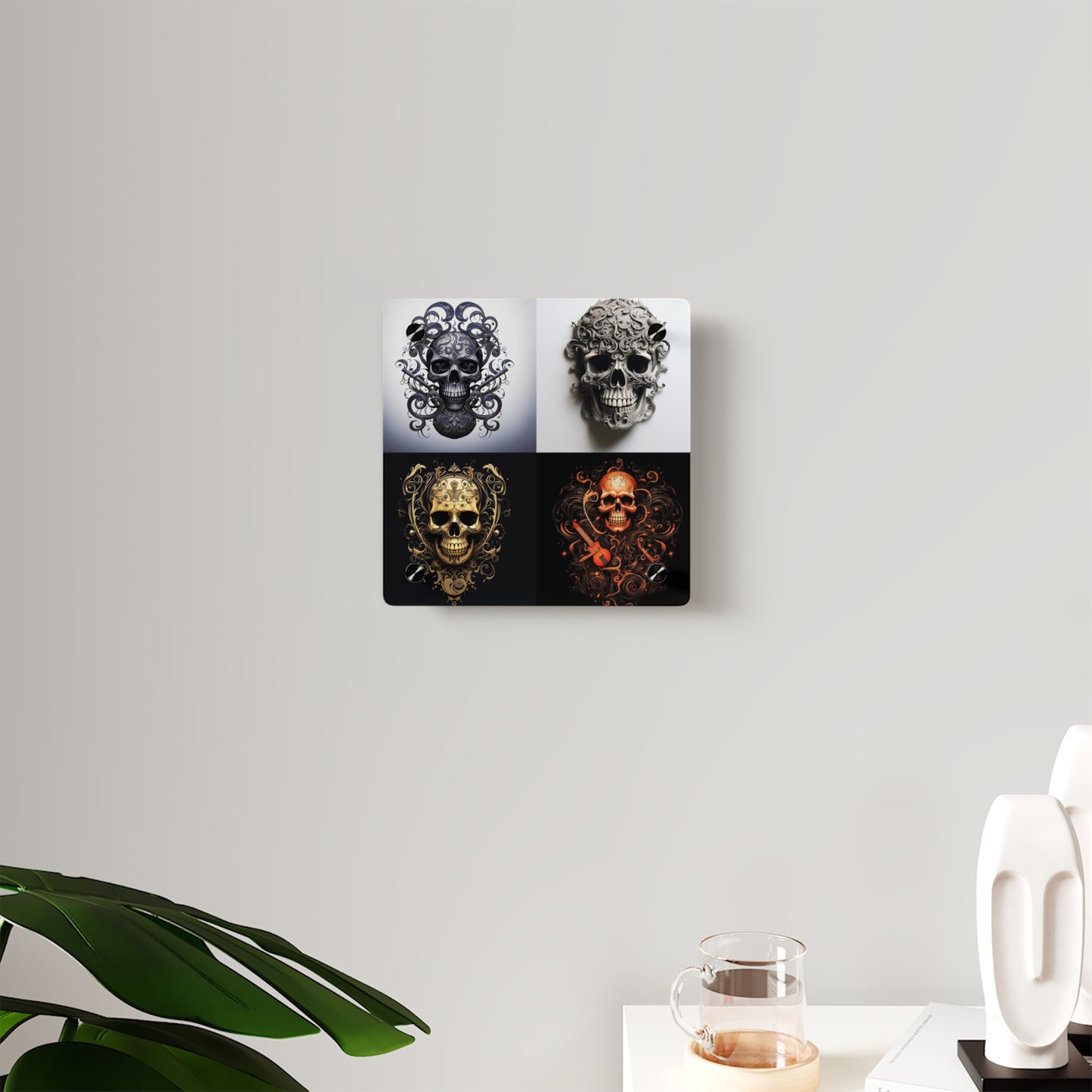 Acrylic Wall Art Panels Skull Treble Clef 5